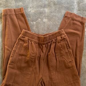 Madewell Huston Pull-On Tapered Pants / X-SMALL / CINNAMON STICK